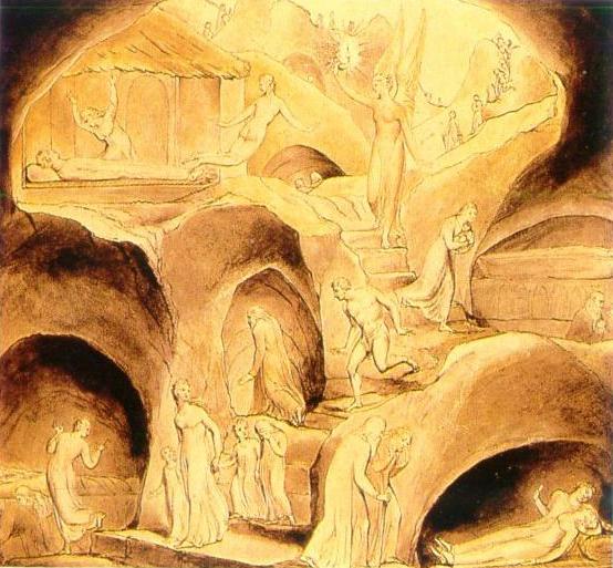 Descent of Man into the Valley of Death by William Blake