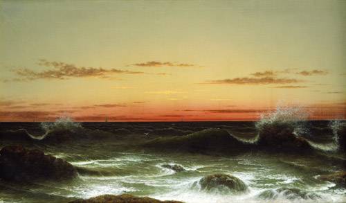 Seascape: Sunset - Martin Johnson Heade / 1861