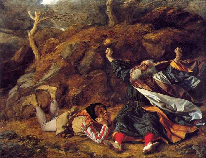 William Dyce King Lear and the Fool in the Storm (1851)