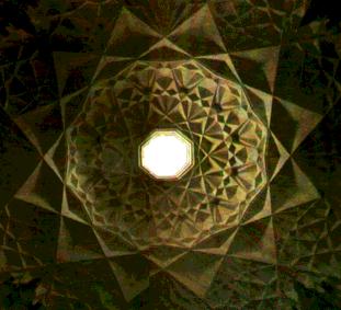 interior view, dome of the Shrine of Shah Ne'matollah Vali - Mahan, Iran